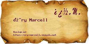 Őry Marcell névjegykártya