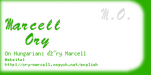 marcell ory business card